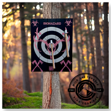 Load image into Gallery viewer, Toxic Pink Wild Buck Attack Axe Throwing Target With Axe Included
