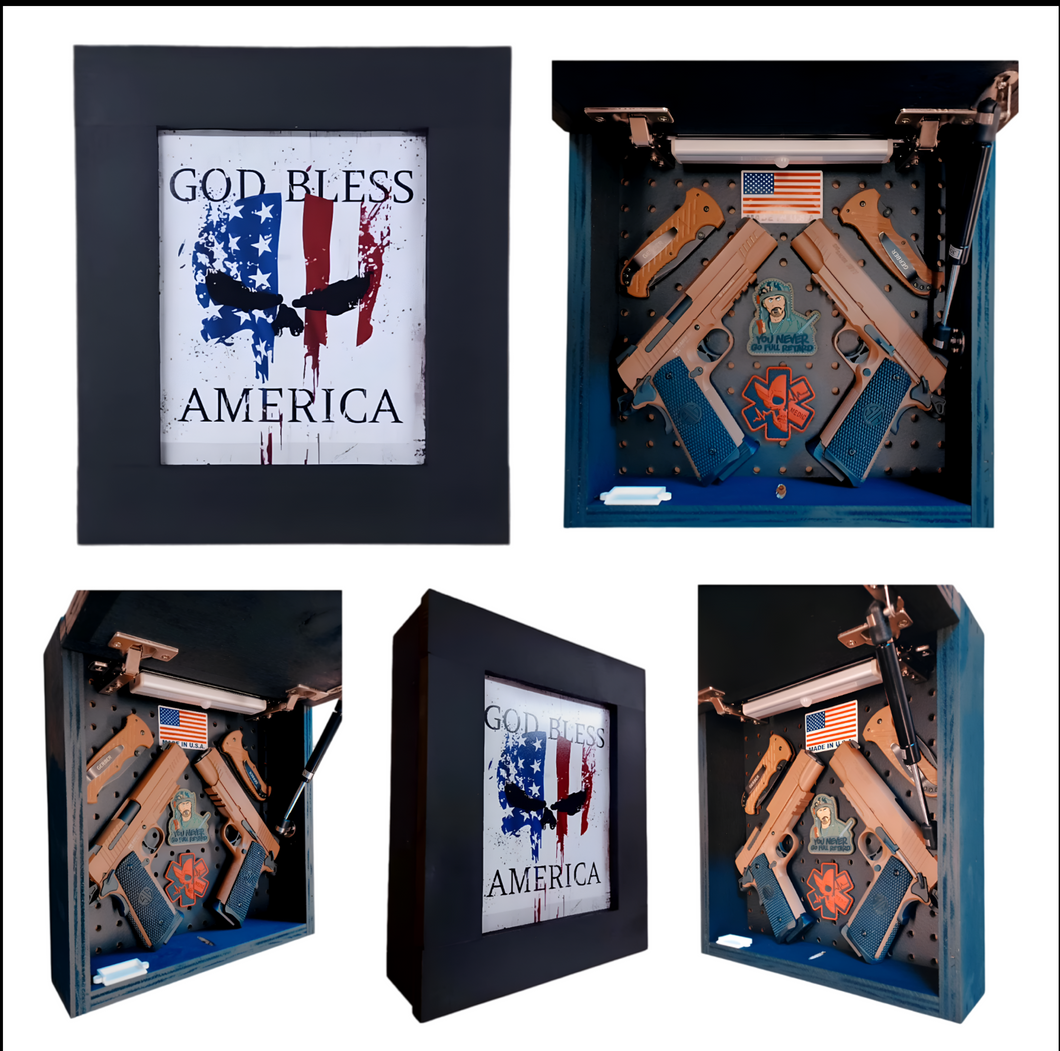 God Bless America Deluxe Gun Concealment Picture Frame