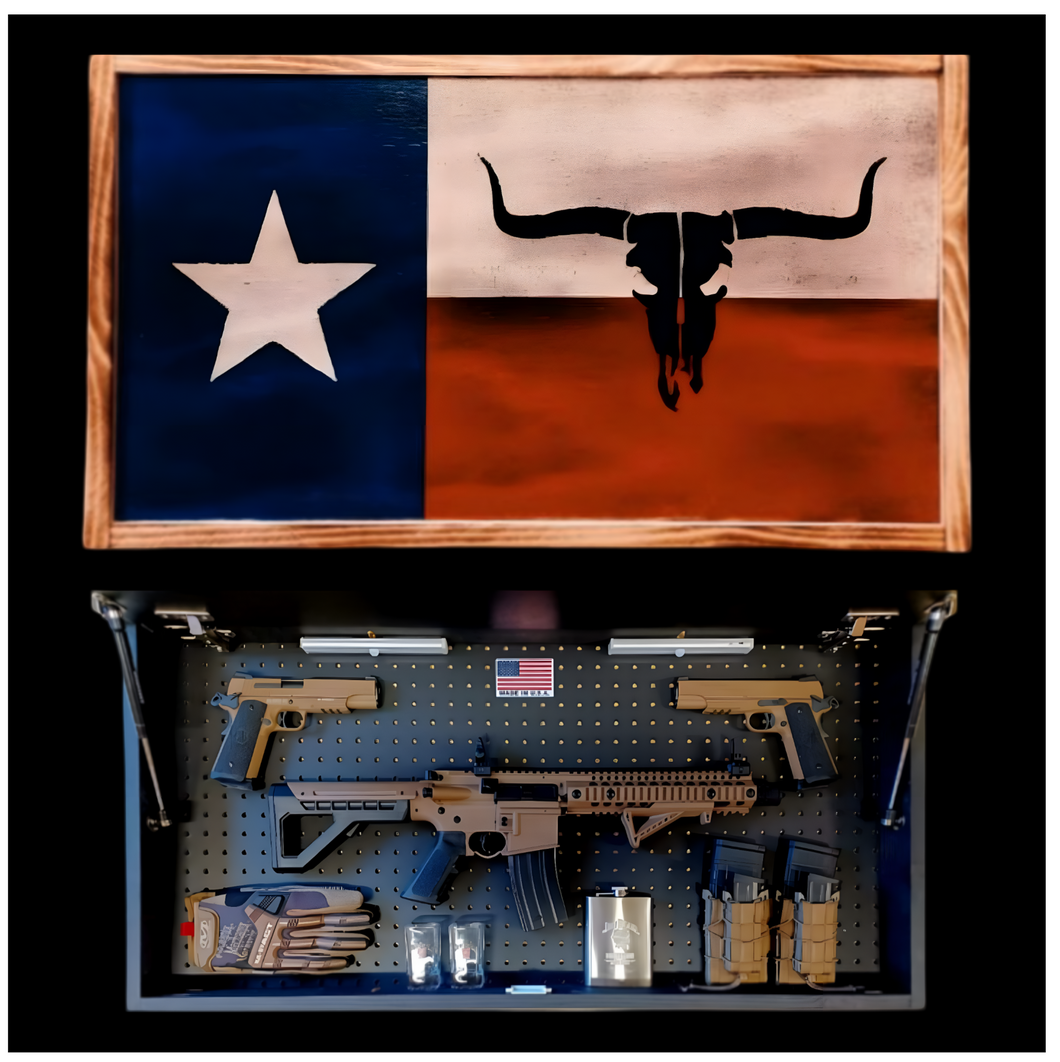 Large Charred Deluxe Texas Concealment Flag Wall Art 2.0