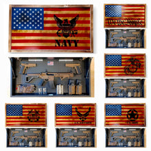 Load image into Gallery viewer, Large Charred Deluxe NAVY American Concealment Flag Wall Art 2.0
