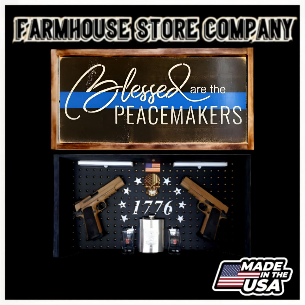 Peacemakers Deluxe Gun Concealment Flag Wall Art
