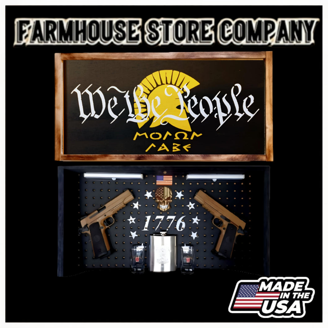 Deluxe XL Charred Spartan Handgun Concealment Wall Art