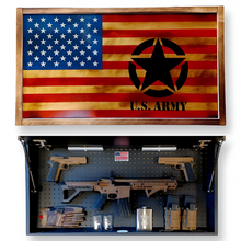 Load image into Gallery viewer, Large Charred Deluxe ARMY American Concealment Flag Wall Art 2.0
