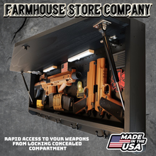 Load image into Gallery viewer, Gun Concealment Coat Rack Black Unit White Family Design
