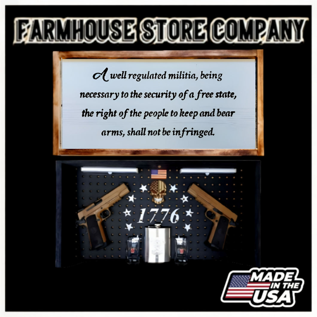 2nd Amendment Deluxe Gun Concealment Flag Wall Art