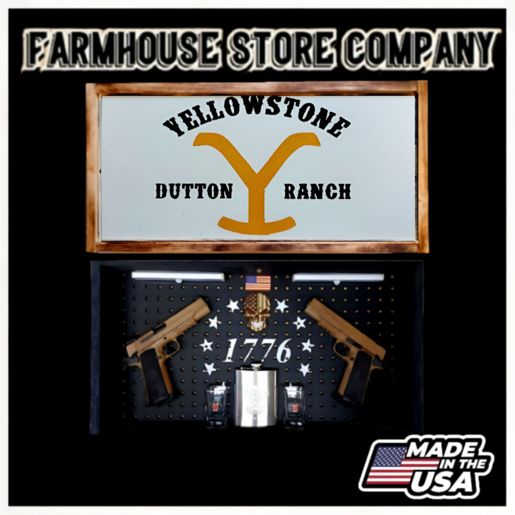 Yellowstone Ranch Deluxe Gun Concealment Flag Wall Art