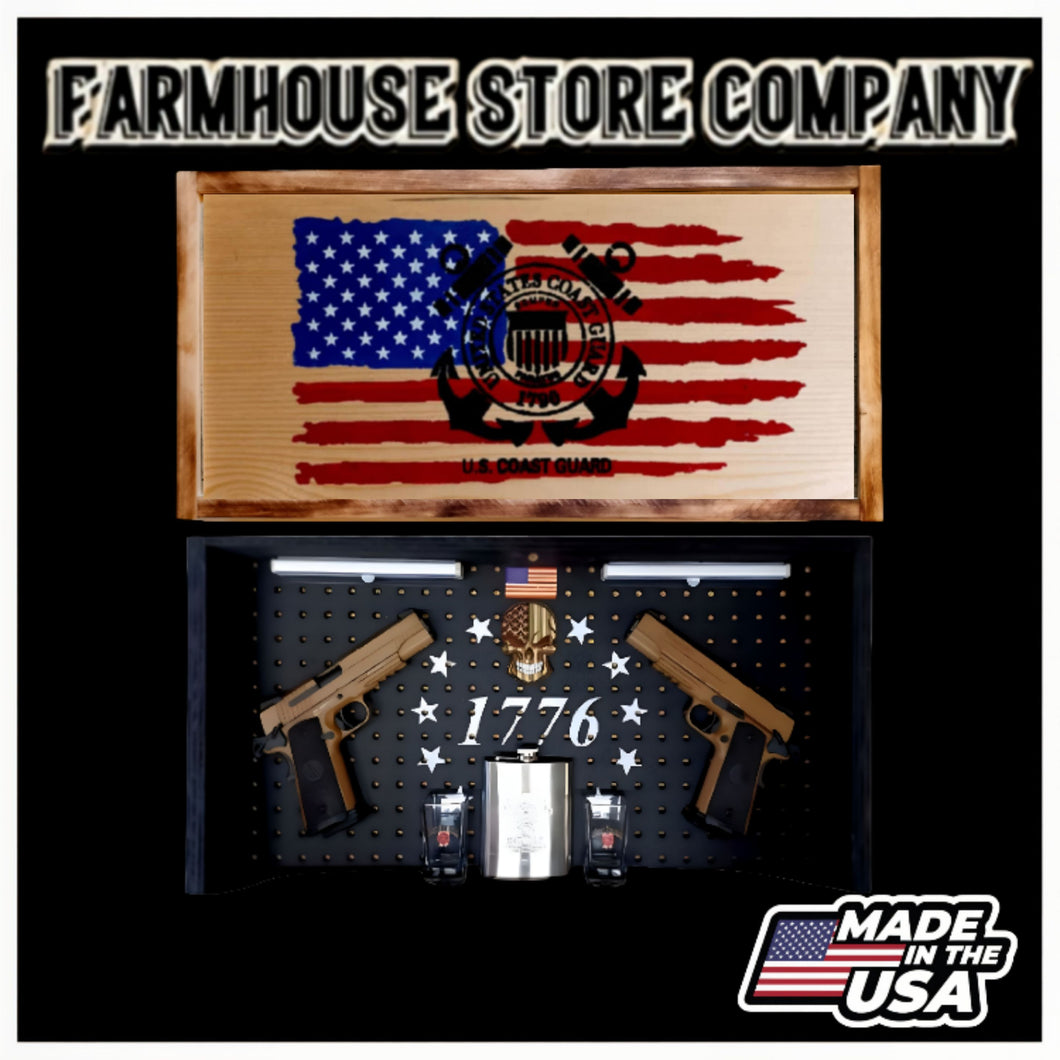 Coast Guard American Flag Concealment Wall Art