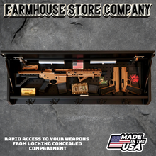 Load image into Gallery viewer, Gun Concealment Coat Rack Black Unit White Family Design
