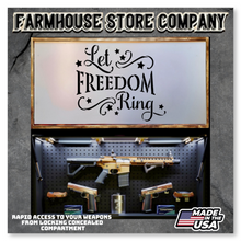 Load image into Gallery viewer, Gun Concealment Flag Deluxe Wall Art Charred White Freedom Ring Design
