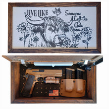 Load image into Gallery viewer, Live Like Someone Left The Gate Open Deluxe Handgun Concealment Wall Art
