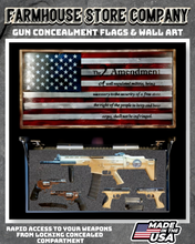 Load image into Gallery viewer, Gun Concealment Flag Deluxe Wall Art American Flag 2nd Amendment Design
