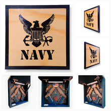 Load image into Gallery viewer, US Navy Deluxe Handgun Concealment Wall Art
