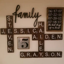 Load image into Gallery viewer, Scrabble Letter Accent Wall Crossword Decor Bundles
