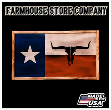 Load image into Gallery viewer, Deluxe Charred Texas Flag Handgun Concealment Wall Art
