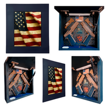 Load image into Gallery viewer, Waving Flag Deluxe Gun Concealment Picture Frame
