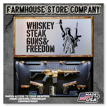 Load image into Gallery viewer, Gun Concealment Flag Deluxe Wall Art Charred White WSGF Liberty Design
