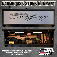 Load image into Gallery viewer, Gun Concealment Coat Rack Black Unit White Everything Design
