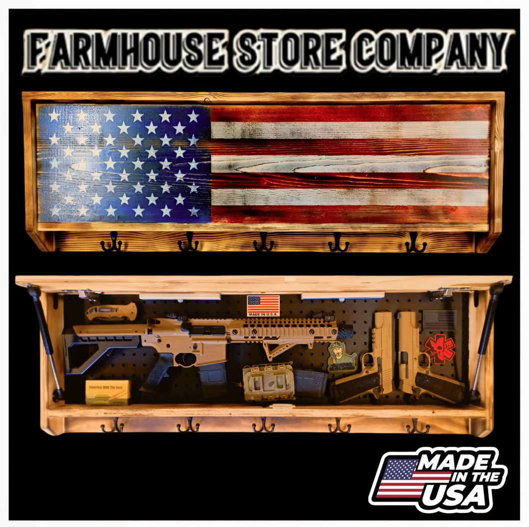 American Flag Concealment Coat Rack 2.0