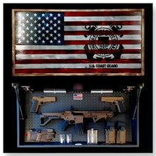 Load image into Gallery viewer, Large Charred Deluxe Pick Your Design 2nd Amendment, Military Branches, Patriotic American Gun Concealment Flag Wall Art 2.0
