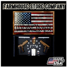 Load image into Gallery viewer, Deluxe Charred American Flag &amp; WTP Handgun Concealment Flag Wall Art
