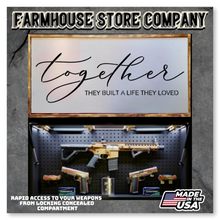 Load image into Gallery viewer, Gun Concealment Flag Deluxe Wall Art Charred White Together Design
