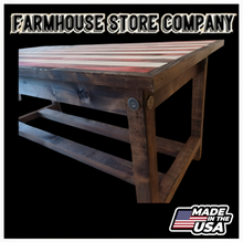 Load image into Gallery viewer, Timber Framed Deluxe Gun Concealment American Flag Coffee Table
