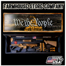 Load image into Gallery viewer, Distressed We The People Gadsden Long Rifle Gun Concealment Flag Wall Art
