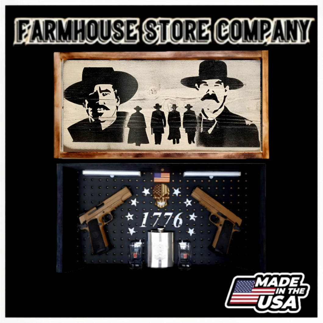 Tombstone Deluxe Gun Concealment Flag Wall Art