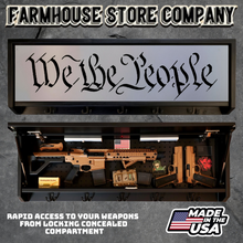 Load image into Gallery viewer, Gun Concealment Coat Rack Black Unit White We The People Design

