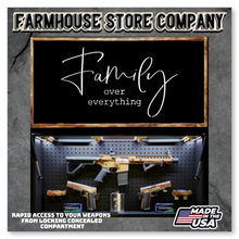 Load image into Gallery viewer, Gun Concealment Flag Deluxe Wall Art Charred Black Family Design
