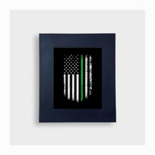 Load image into Gallery viewer, Thin Green Line Flag Deluxe Gun Concealment Picture Frame
