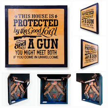 Load image into Gallery viewer, Good Lord &amp; A Gun Deluxe Handgun Concealment Wall Art
