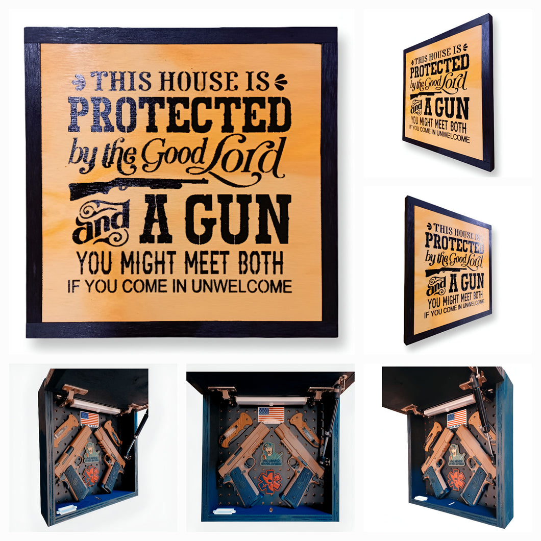 Good Lord & A Gun Deluxe Handgun Concealment Wall Art