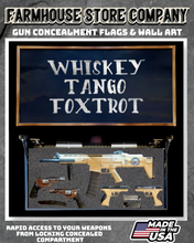 Load image into Gallery viewer, Gun Concealment Flag Deluxe Wall Art Charred Black WTF Design
