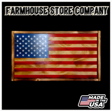 Load image into Gallery viewer, Deluxe Charred American Flag Handgun Concealment Wall Art
