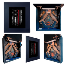 Load image into Gallery viewer, Thin Red Line Flag Deluxe Gun Concealment Picture Frame
