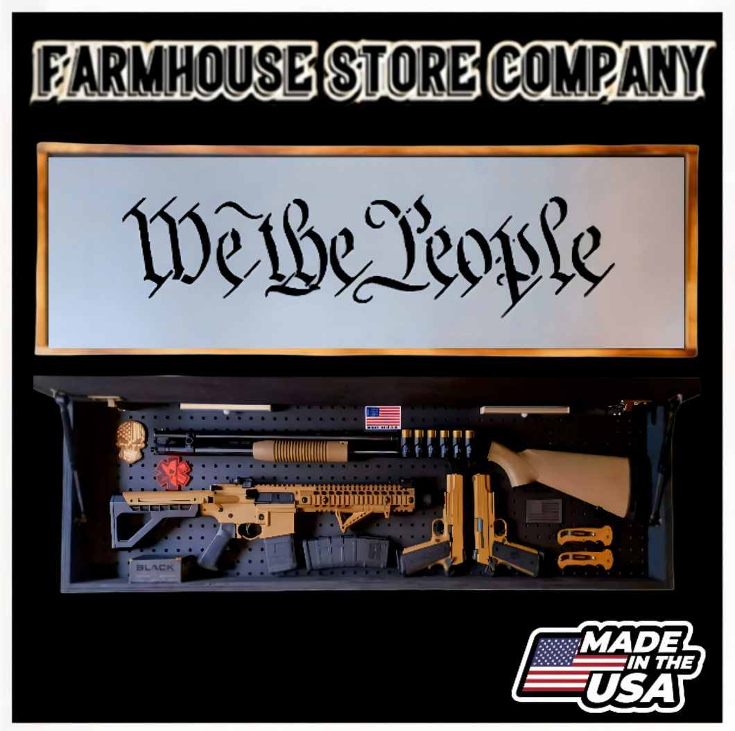 We The People Long Rifle Gun Concealment Flag Wall Art