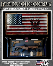 Load image into Gallery viewer, Gun Concealment Flag Deluxe Wall Art American US Navy Design
