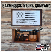 Load image into Gallery viewer, American Flag Deluxe Handgun Concealment Wall Art
