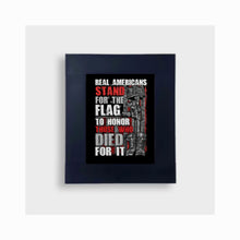 Load image into Gallery viewer, Stand For The Flag Deluxe Gun Concealment Picture Frame
