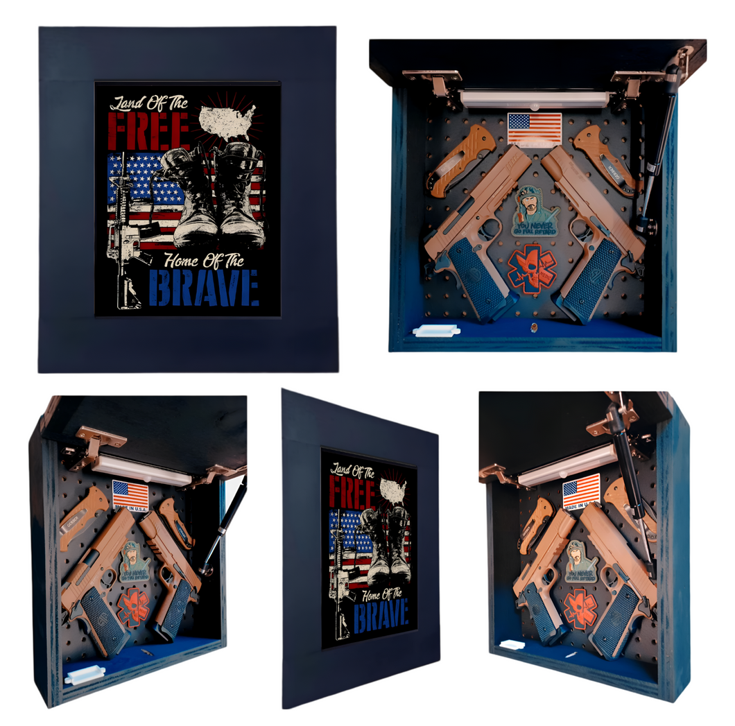 Land Of The Free Deluxe Gun Concealment Picture Frame