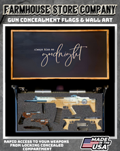 Load image into Gallery viewer, Gun Concealment Flag Deluxe Wall Art Charred Black Goodnight Design
