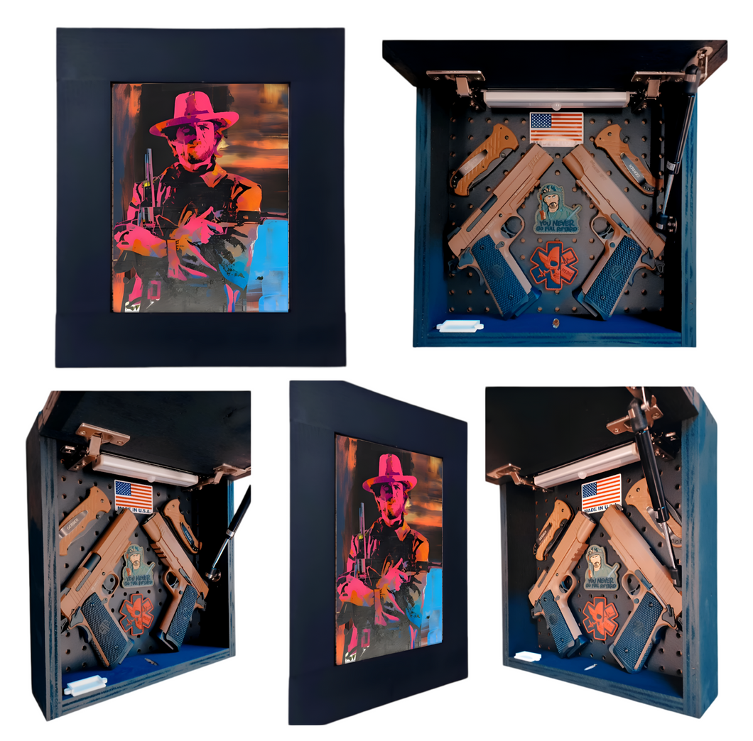 Clint Eastwood Deluxe Gun Concealment Picture Frame