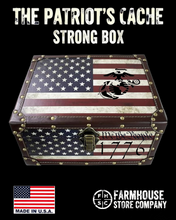 Load image into Gallery viewer, The Patriot's Cache Strong Box Old Glory &amp; US Marines Design
