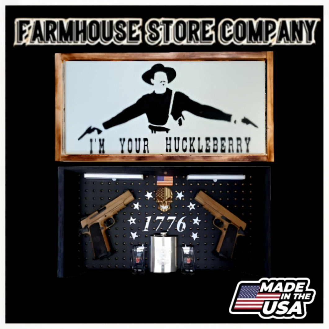 Doc Holiday Deluxe Gun Concealment Flag Wall Art