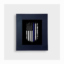 Load image into Gallery viewer, Thin Blue Line Flag Deluxe Gun Concealment Picture Frame
