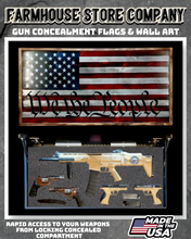 Load image into Gallery viewer, Gun Concealment Flag Deluxe Wall Art American Flag We The People Design
