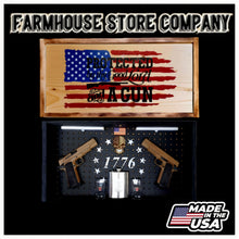 Load image into Gallery viewer, Good Lord &amp; A Gun American Flag Concealment Wall Art
