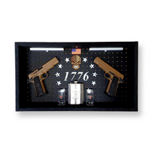 Load image into Gallery viewer, Deluxe Charred Don&#39;t Tread On Me Flag Handgun Concealment Wall Art
