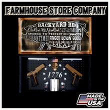 Load image into Gallery viewer, Backyard BBQ Deluxe Gun Concealment Flag Wall Art
